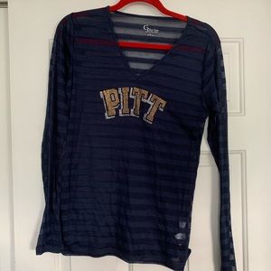 PITT see through striped top